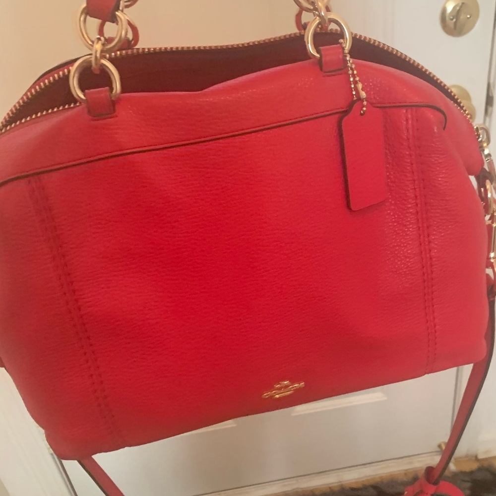 COACH hot pink satchel